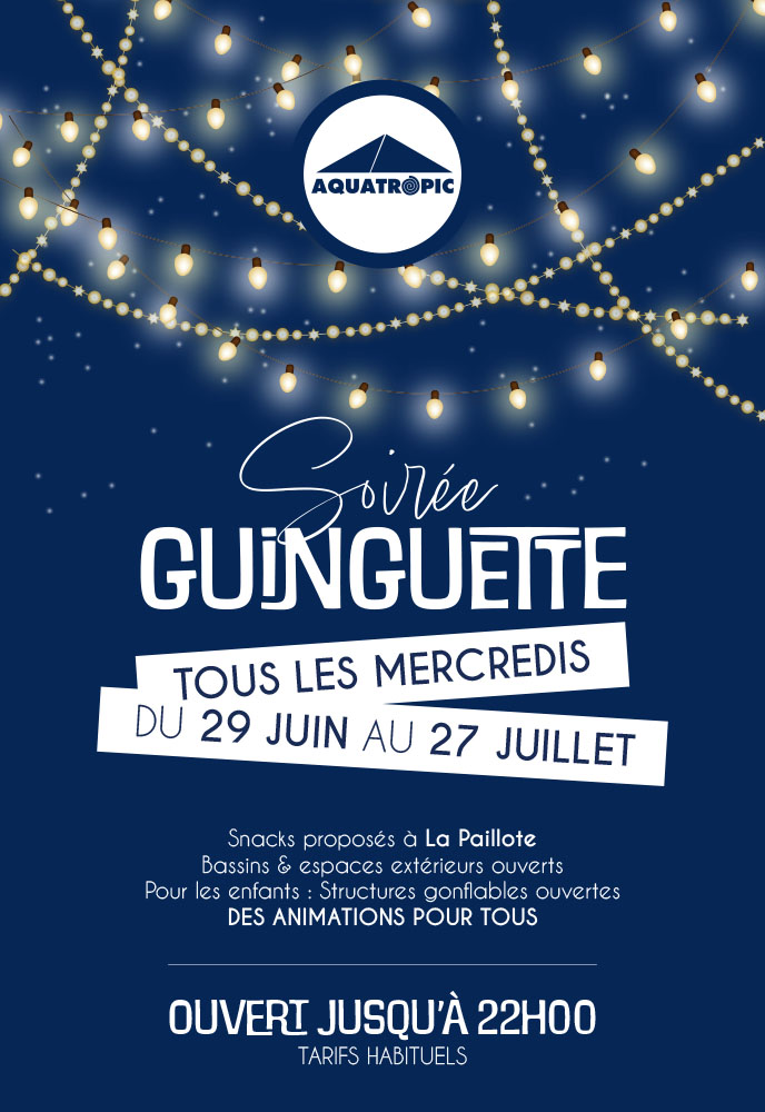 soirée guinguette tous les mercredis du 29 juin au 27 juillet 2022